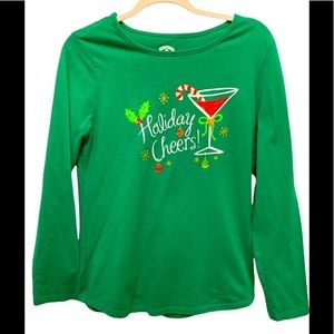 Holiday Cheers Long Sleeve T-Shirt size M